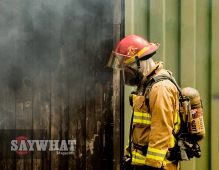 Fluorine-free foam being used in fire suppression, representing safer alternatives to Aqueous Film Forming Foam (AFFF) in firefighting, highlighting its environmental and health benefits.