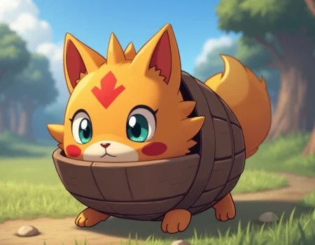 barre fey monster mh stories 2 - Felyne trapped in wooden barrel in Monster Hunter Stories 2