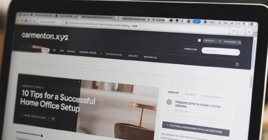Screenshot of the Carmenton XYZ website homepage displaying a clean, modern blog layout with article previews.
