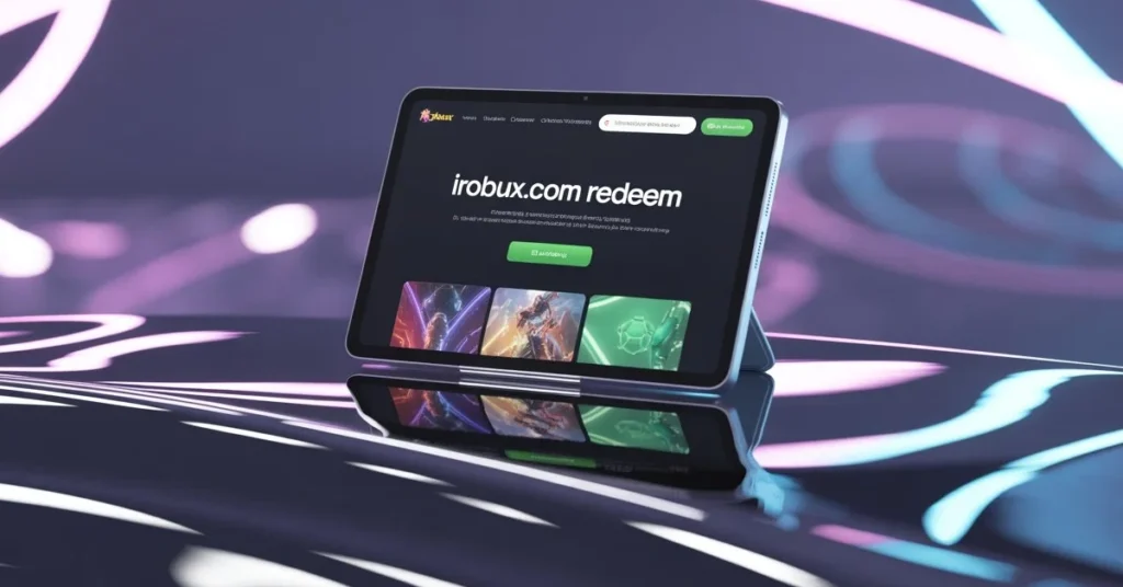 Roblox player warning about irobux.com redeem scam with legitimate Robux earning methods displayed on screen