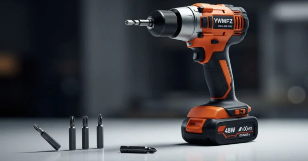 YWMLFZ 48W Cordless UV/LED nail lamp and power tool on a white background.