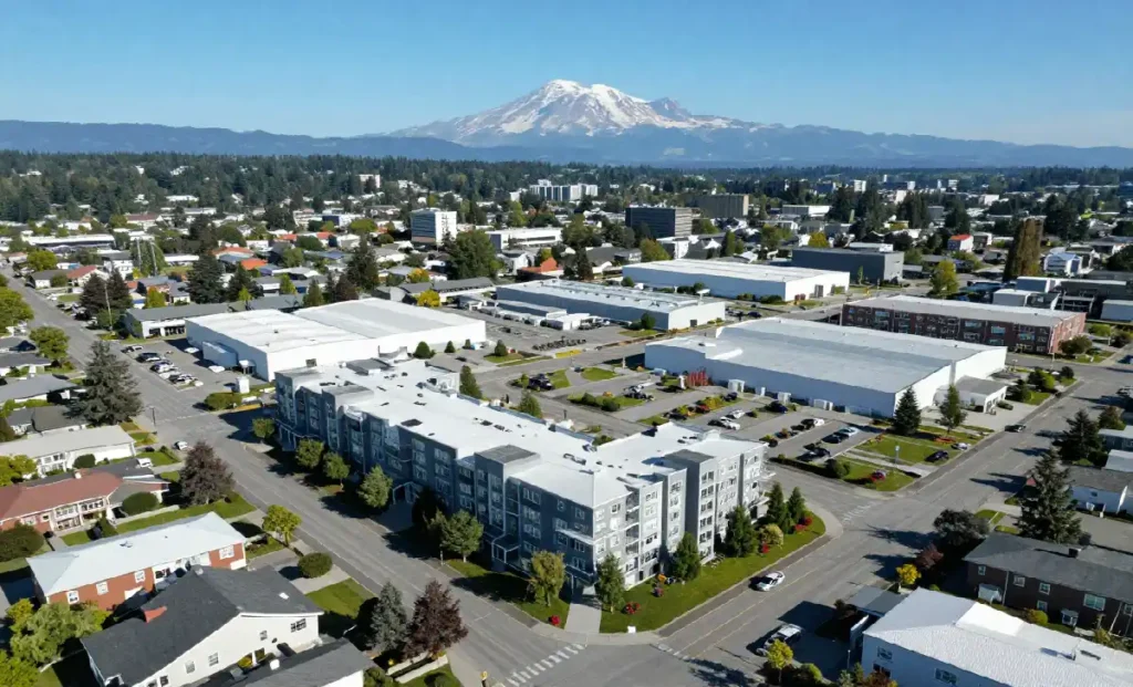 Why Renton Is Ideal for Aerospace Professionals Aerial view of Renton WA neighborhood ideal for aerospace professionals near Boeing facilities