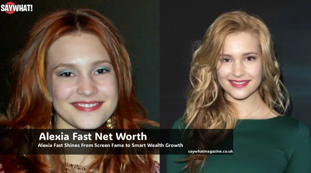Alexia Fast Net Worth shown with luxury symbols, film success, and career earnings concept