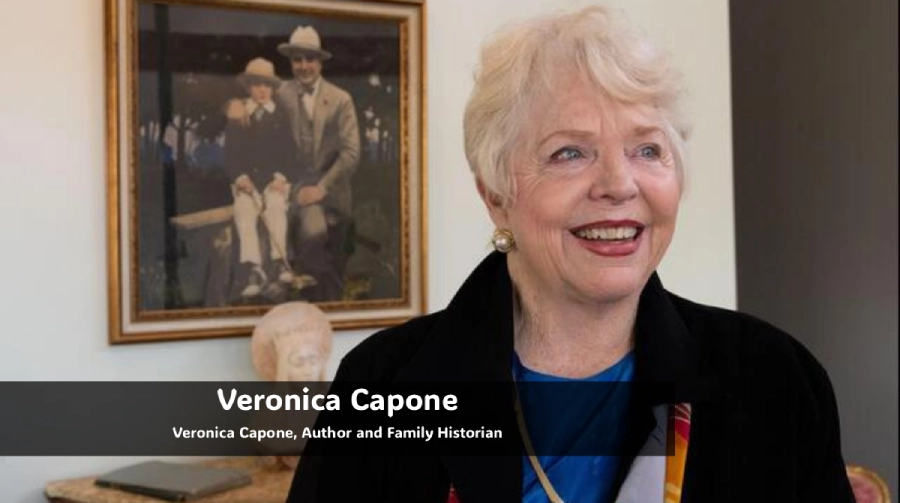 Veronica Capone author and family historian with Chicago mafia family background