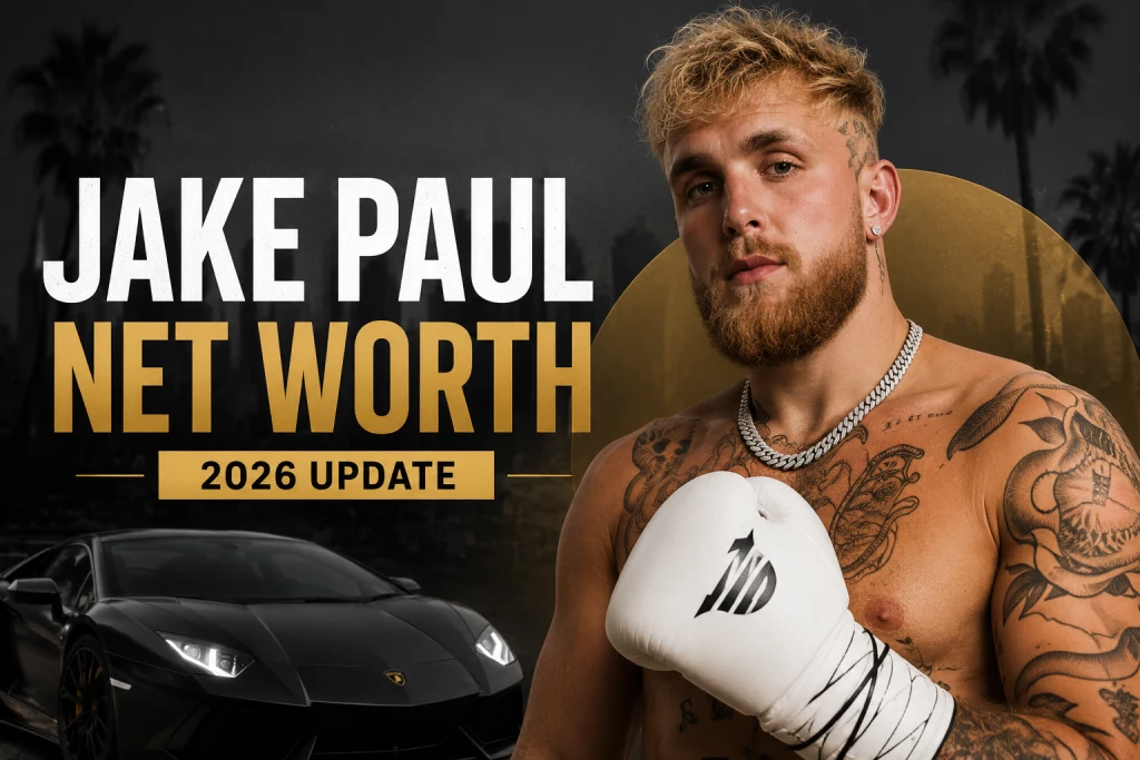 Jake Paul Net Worth 2026: $200 Million Fortune From Boxing, YouTube and Business Jake Paul Net Worth 2026 featuring the boxer and entrepreneur with a luxury car