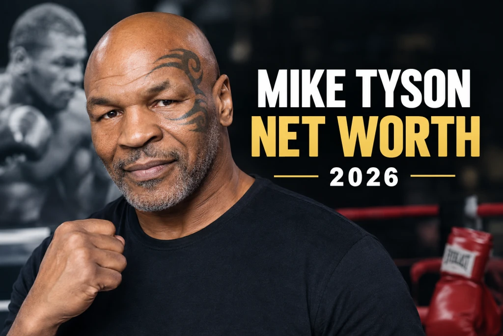 Mike Tyson Net Worth 2026: $30 Million, Boxing Career and Wealth Mike Tyson Net Worth featured image showing the boxing legend in a cinematic boxing-themed design