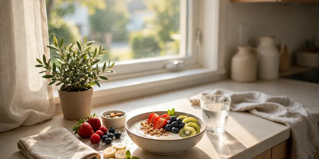 How to build a healthier daily routine with a calm morning, movement and rest.