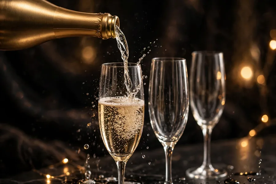 Jay-Z net worth in a glass: champagne being poured at a luxury celebration