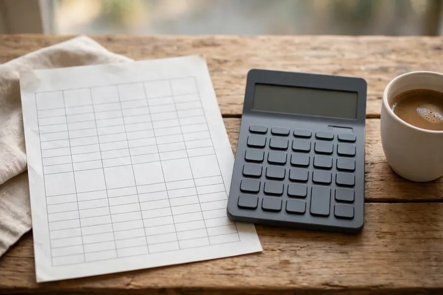 Weekly cash flow tracker for a small business